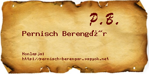 Pernisch Berengár névjegykártya